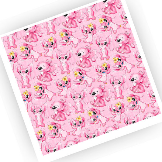 Pink stitchy Patterned Vinyl