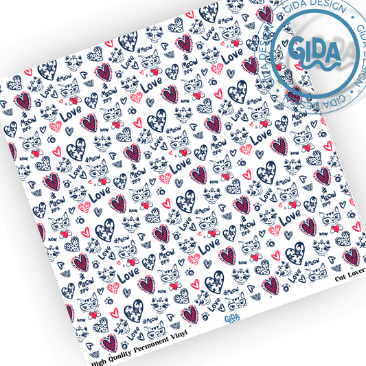 Cat Lovers Patterned Vinyl