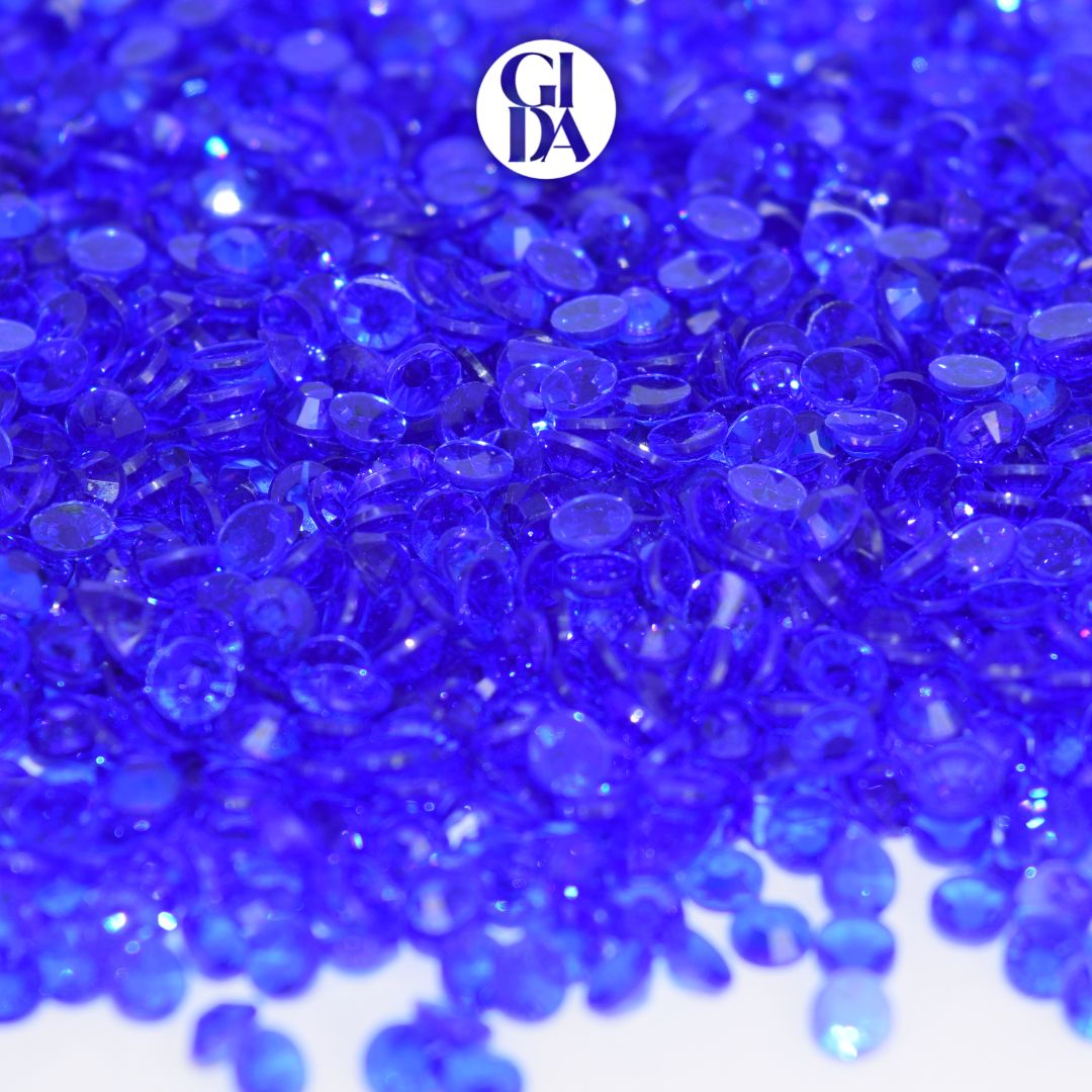 Royal Blue Transparent Flat Back Rhinestones - Bag 1.2 oz / 5.000 pcs - 3mm - GIDA DESIGN