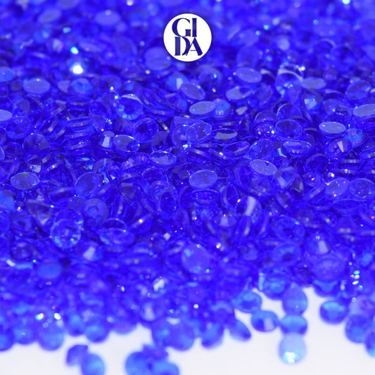 Royal Blue Transparent Flat Back Rhinestones - Bag 1.2 oz / 5.000 pcs - 3mm - GIDA DESIGN