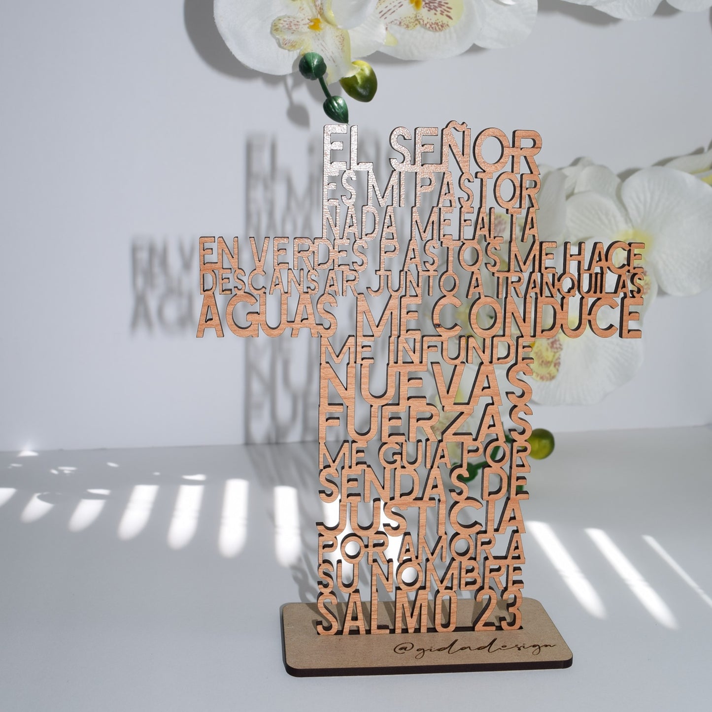 Salmo 12 Wood Cross Laser Cut - GIDA DESIGN
