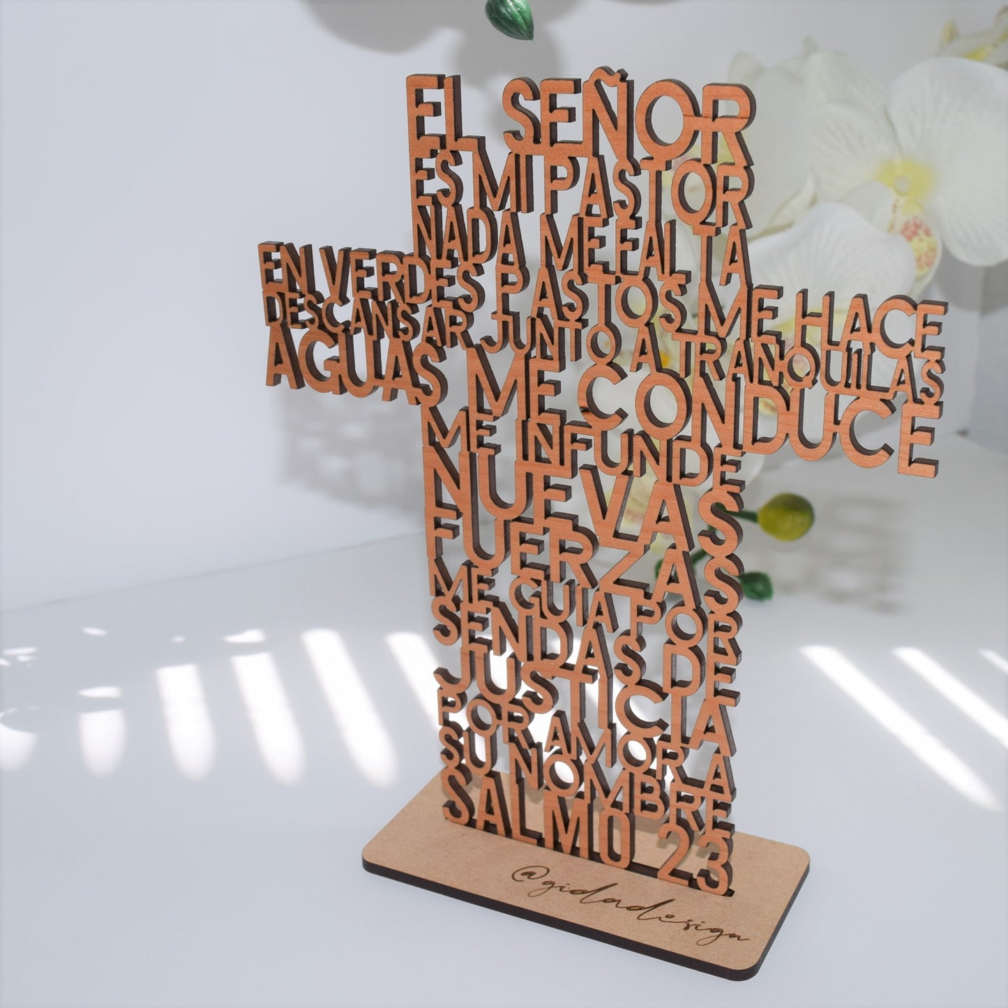 Salmo 12 Wood Cross Laser Cut - GIDA DESIGN