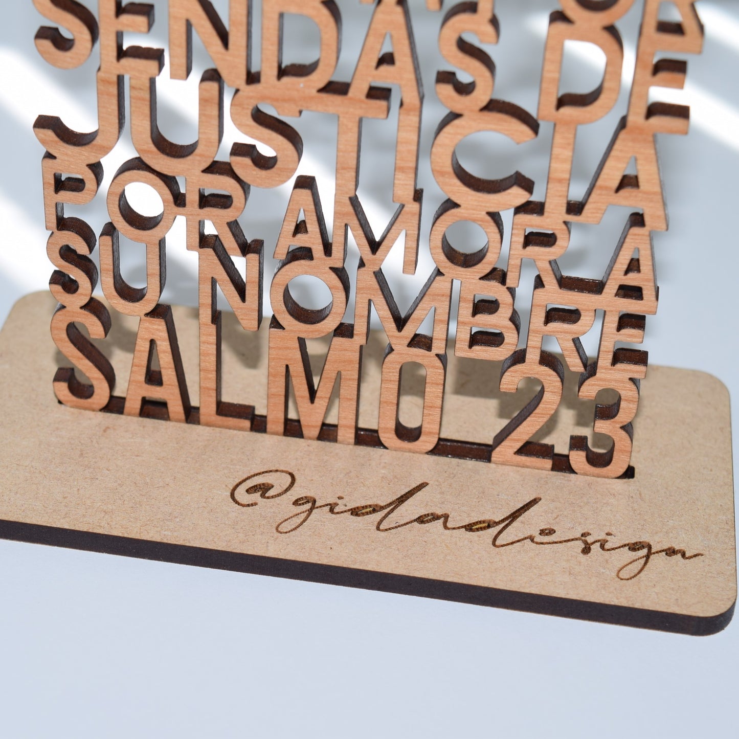 Salmo 12 Wood Cross Laser Cut - GIDA DESIGN