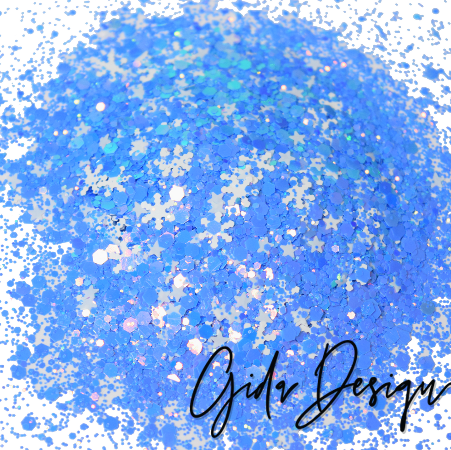 Indigo Snowflakes Chunky Glitter - 2 oz - GIDA DESIGN