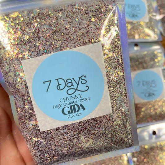 7 Days Chunky Glitter - 2.2 oz - GIDA DESIGN