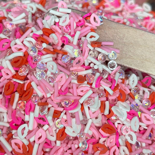 Diamond and kisses Polymer clay 1 oz - GIDA DESIGN