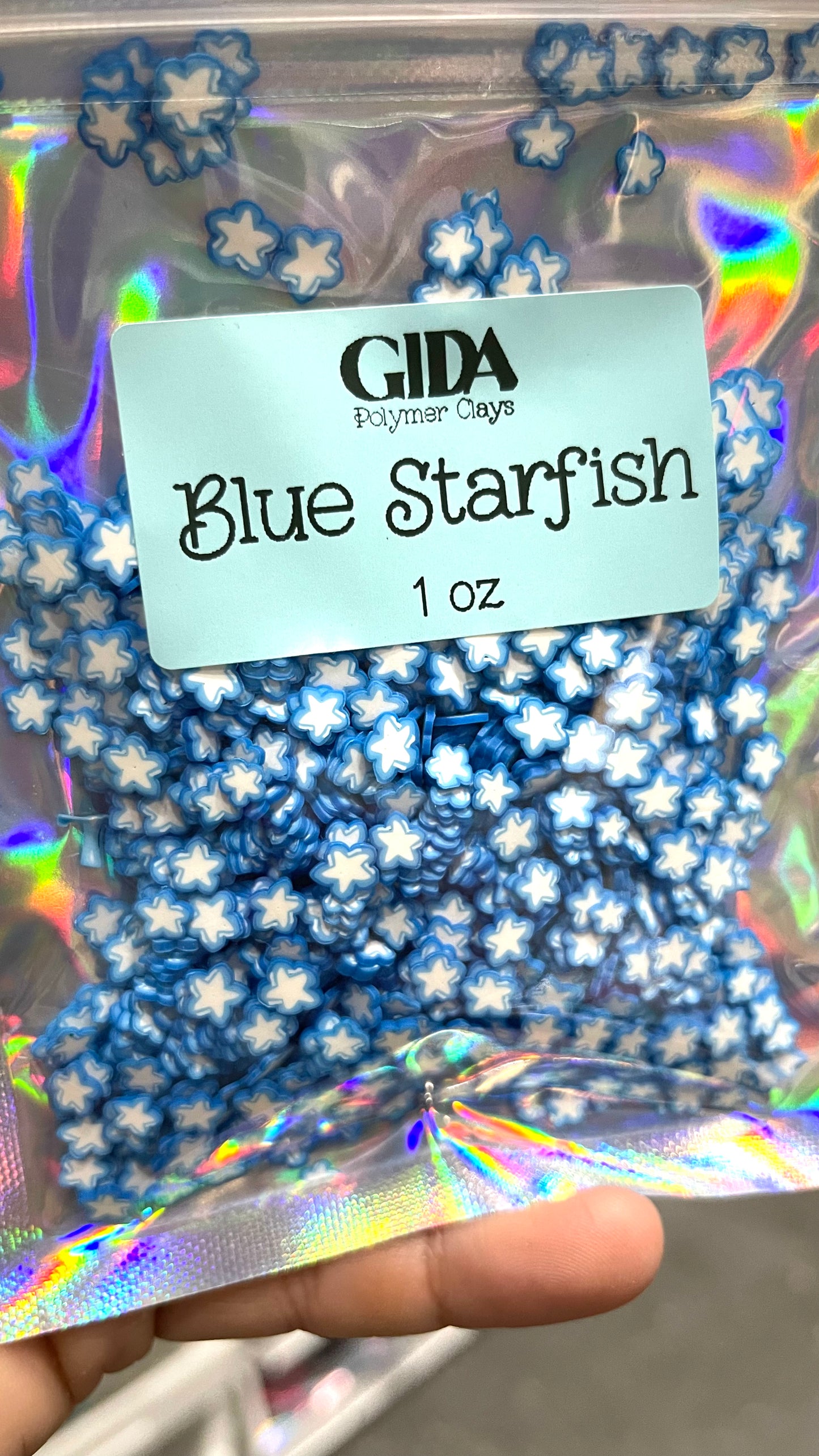 Blue Starfish - Polymer clay 1 oz - GIDA DESIGN