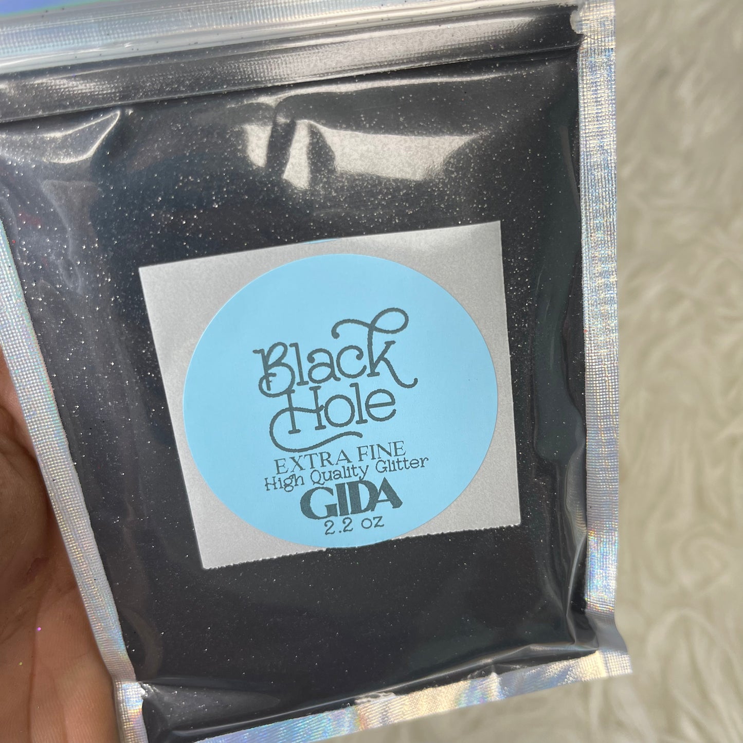 Black Hole EXTRA FINE Glitter - 2.2 oz - GIDA DESIGN