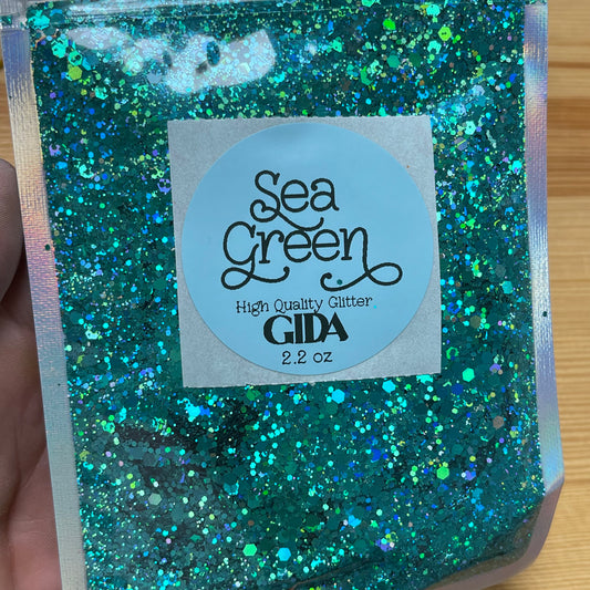 Sea Green Chunky Glitter - 2 oz - GIDA DESIGN
