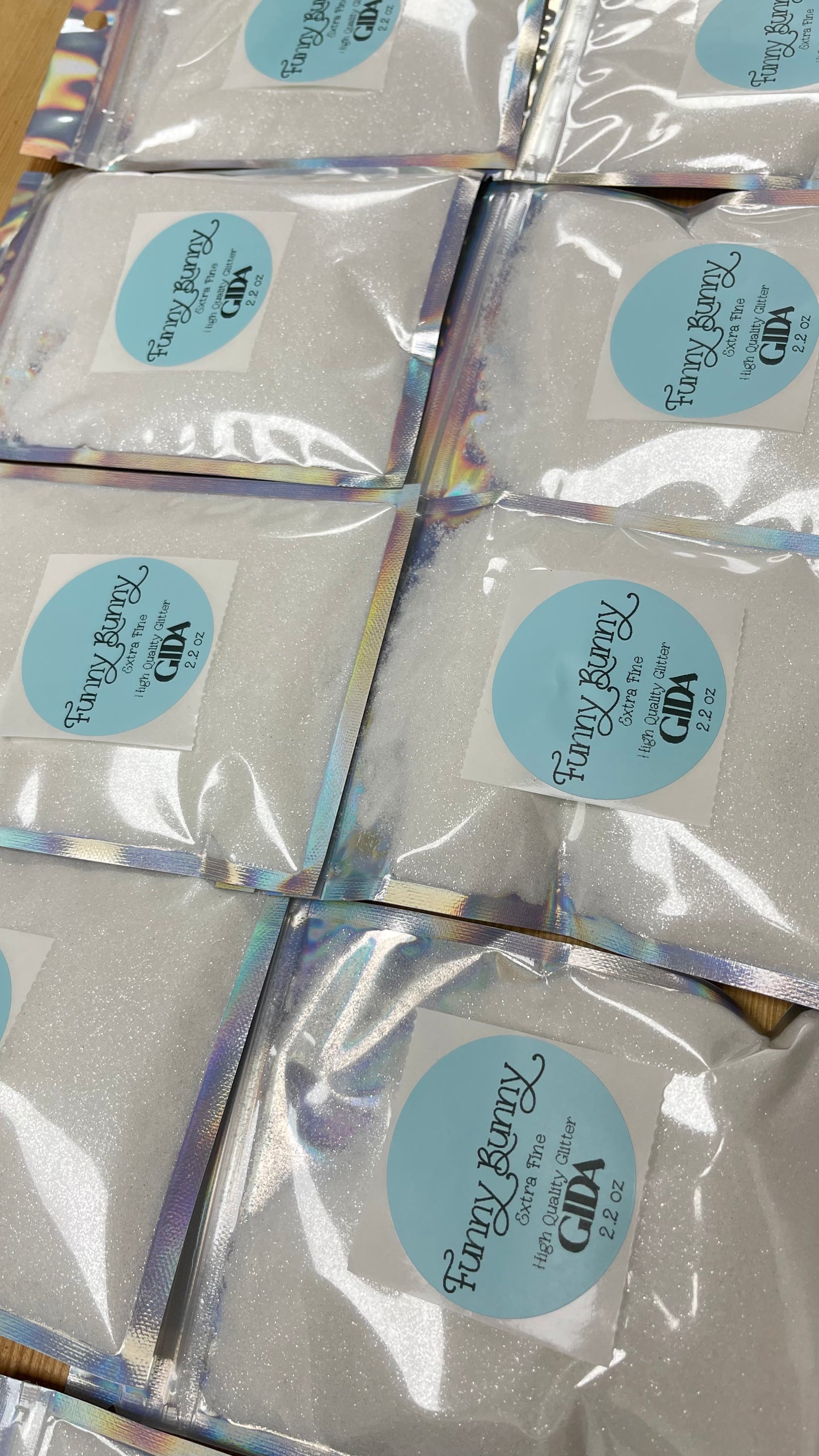 Funny Bunny Extra Fine White Glitter - 2.2 oz - GIDA DESIGN