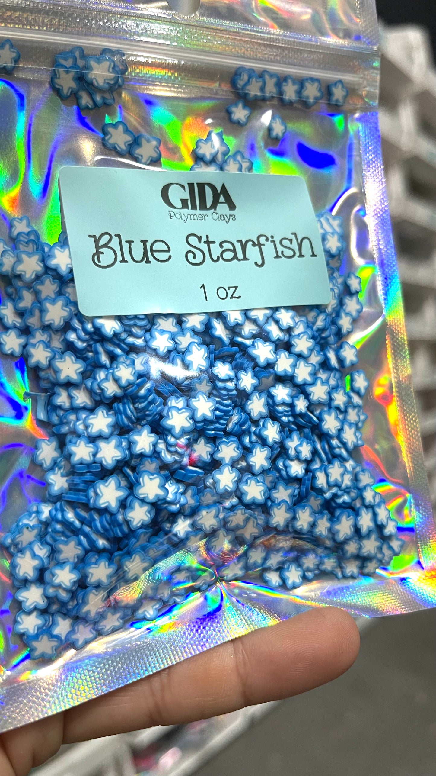 Blue Starfish - Polymer clay 1 oz - GIDA DESIGN
