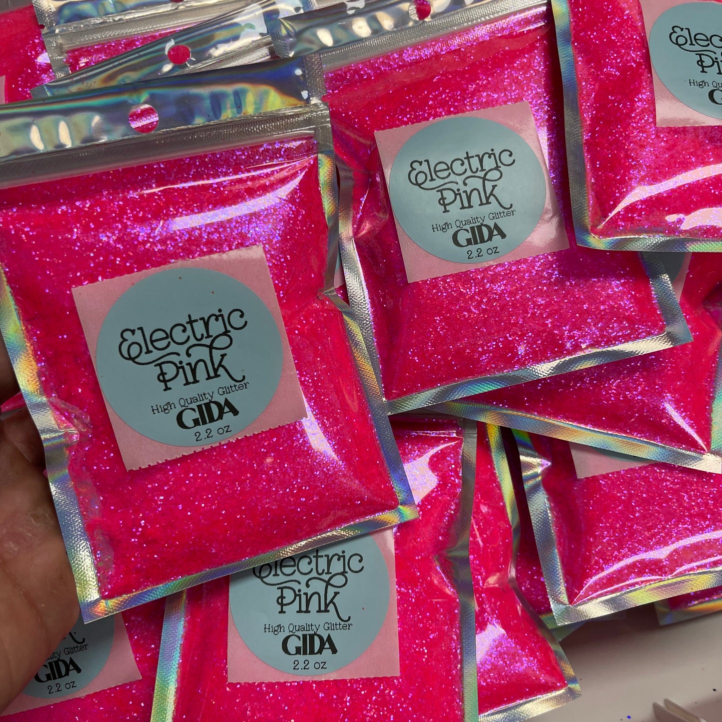 Electric Pink fine Glitter - 2.2 oz - GIDA DESIGN
