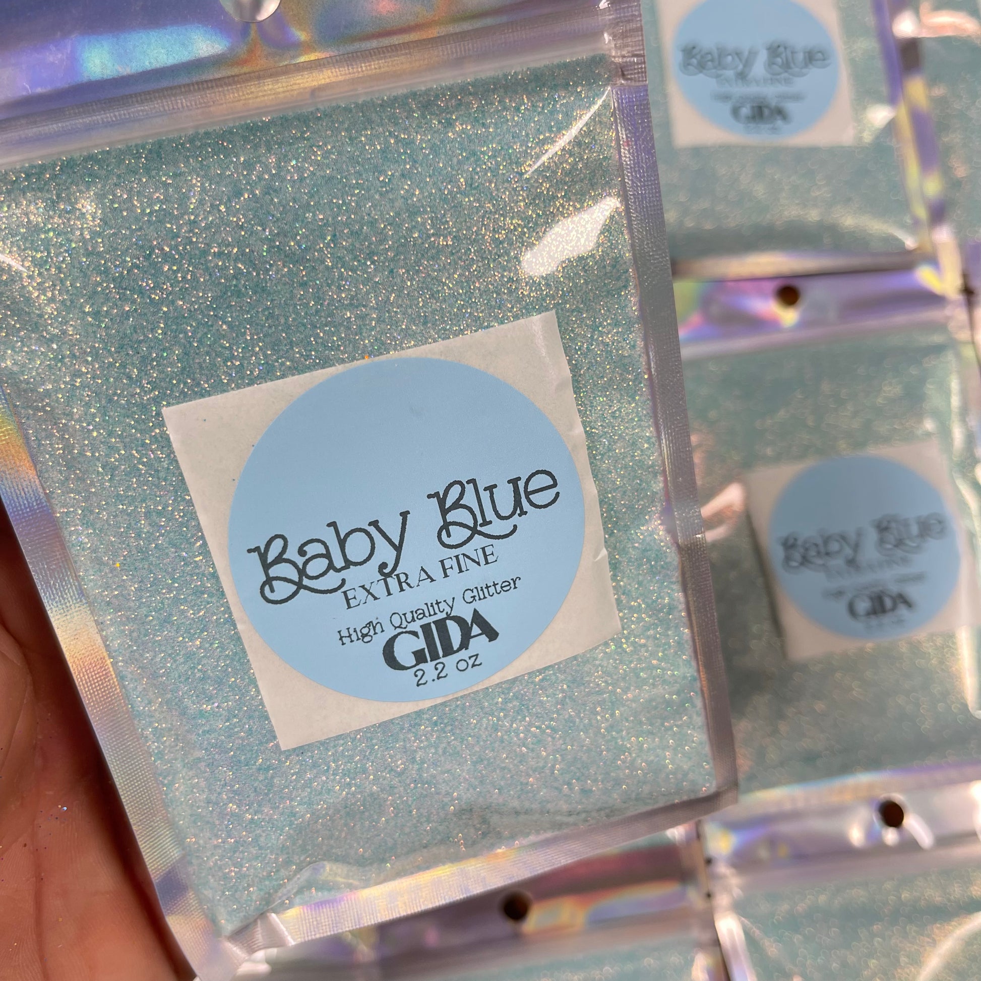 Baby Blue Extra Fine Glitter - 2.2 oz - GIDA DESIGN