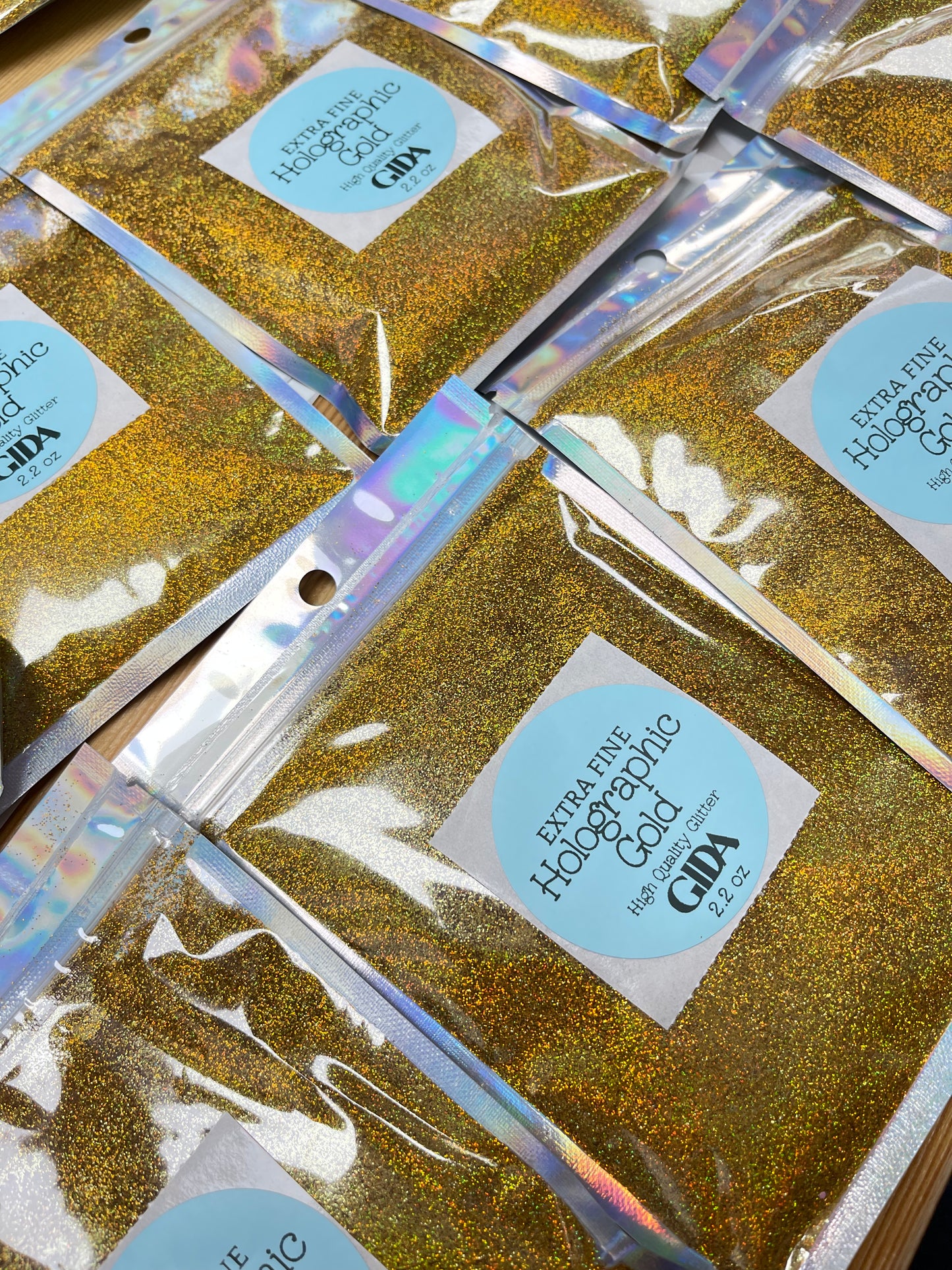 Holographic Gold Glitter EXTRA FINE- 2.2 oz - GIDA DESIGN