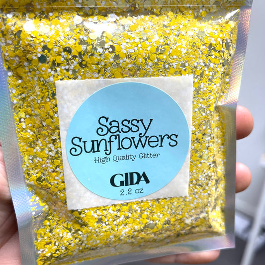 Sassy Sunflowers Chunky Glitter - 2.2 oz - GIDA DESIGN