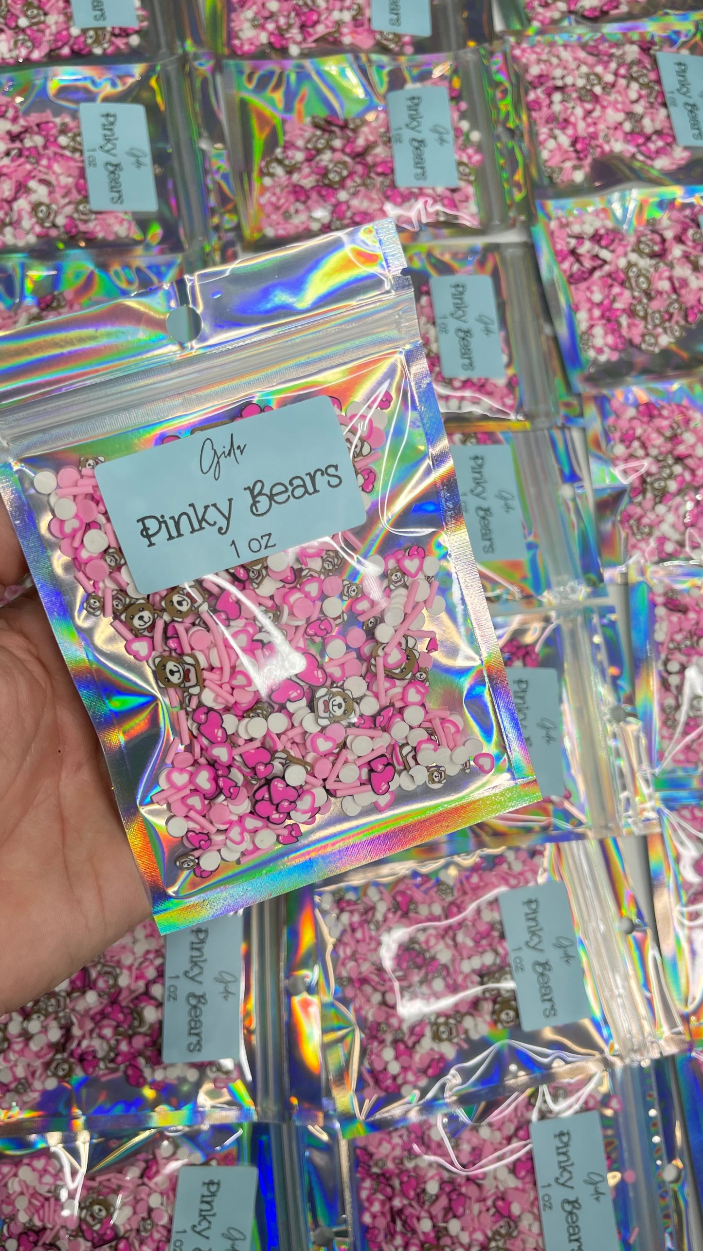 Pinky Bears Polymer clay 1 oz - GIDA DESIGN