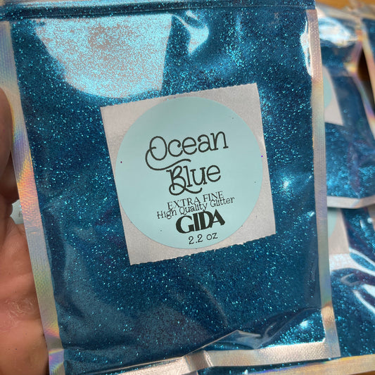 Ocean Blue EXTRA FINE Glitter - 2.2 oz - GIDA DESIGN