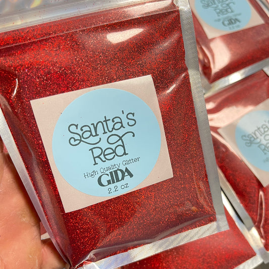 Santa’s Red EXTRA FINE Glitter - 2.2 oz - GIDA DESIGN