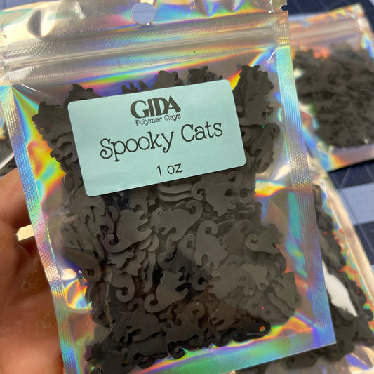 Spooky Cats Polymer clay 1 oz - GIDA DESIGN