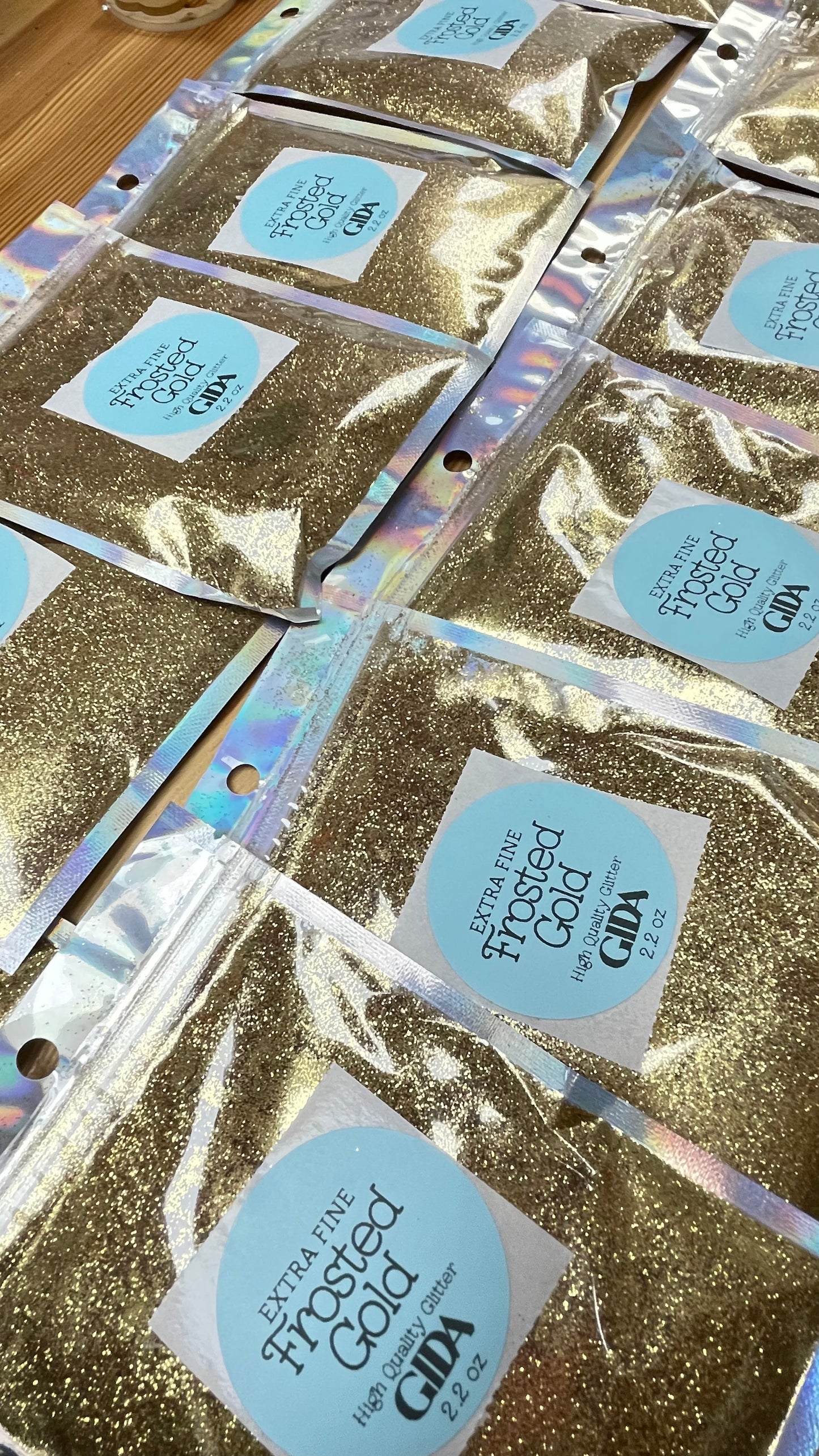 EXTRA FINE Frosted Gold Glitter - 2.2 oz - GIDA DESIGN