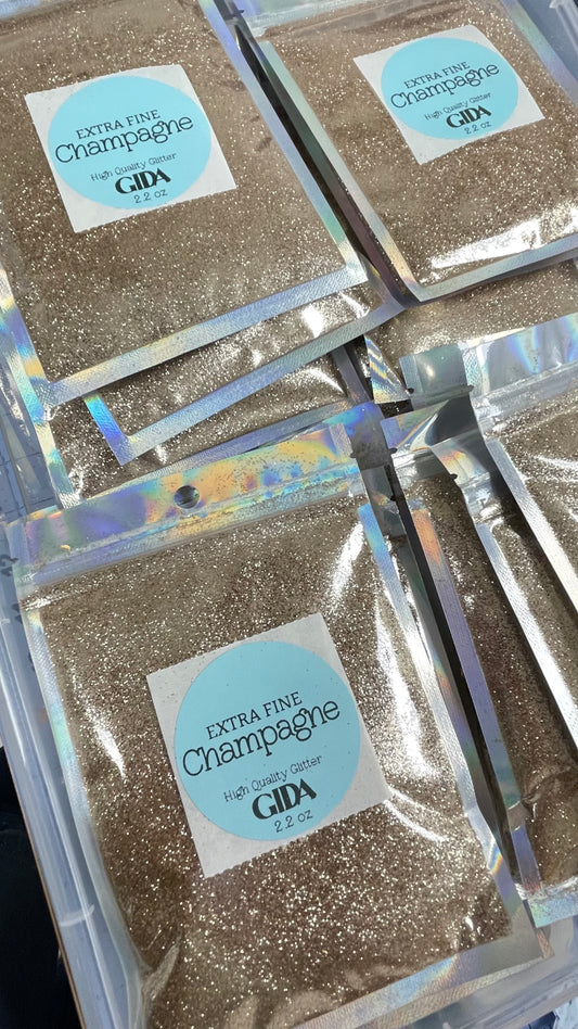 EXTRA FINE Champagne Glitter - 2.2 oz - GIDA DESIGN