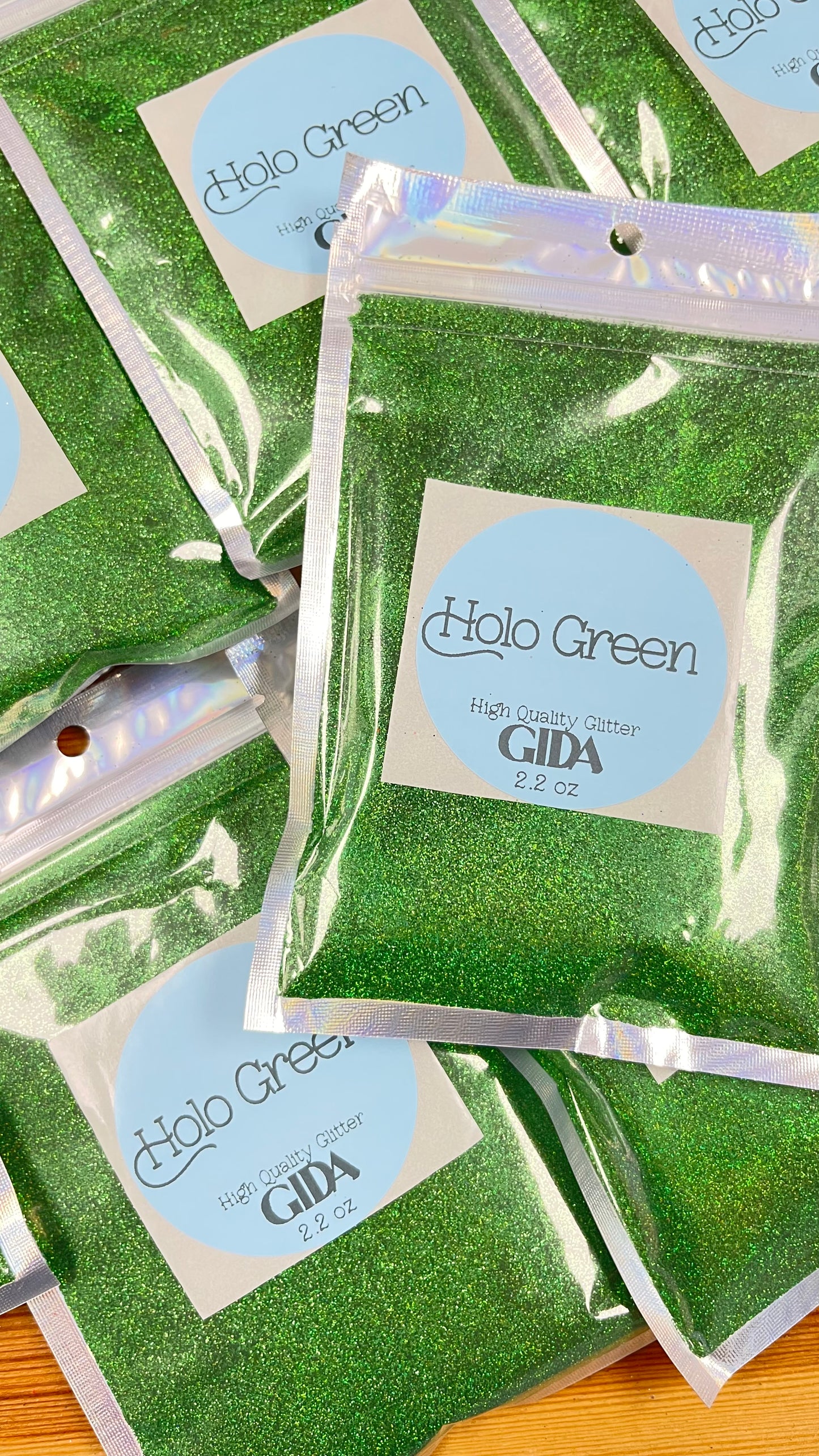 Holo Green EXTRA FINE Glitter - 2.2 oz - GIDA DESIGN