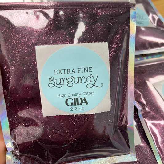 Burgundy EXTRA FINE Glitter - 2.2oz - GIDA DESIGN
