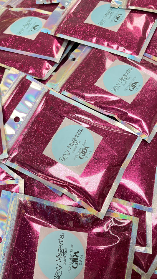 Sexy Magenta Extra Fine Glitter - 2.2 oz - GIDA DESIGN