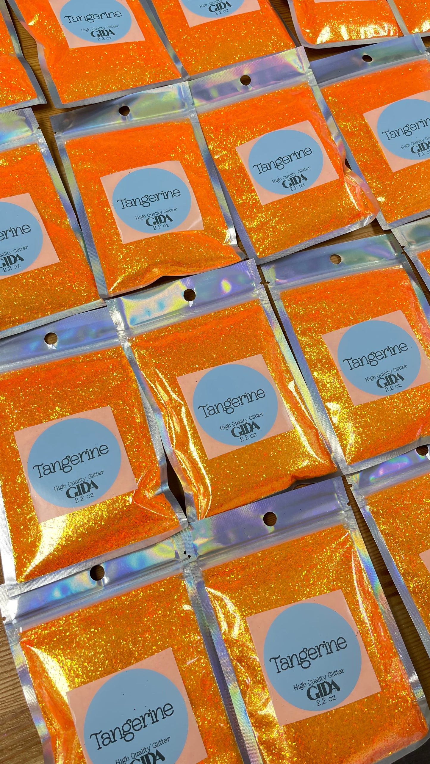 Tangerine Fine Glitter - 2.2 oz - GIDA DESIGN