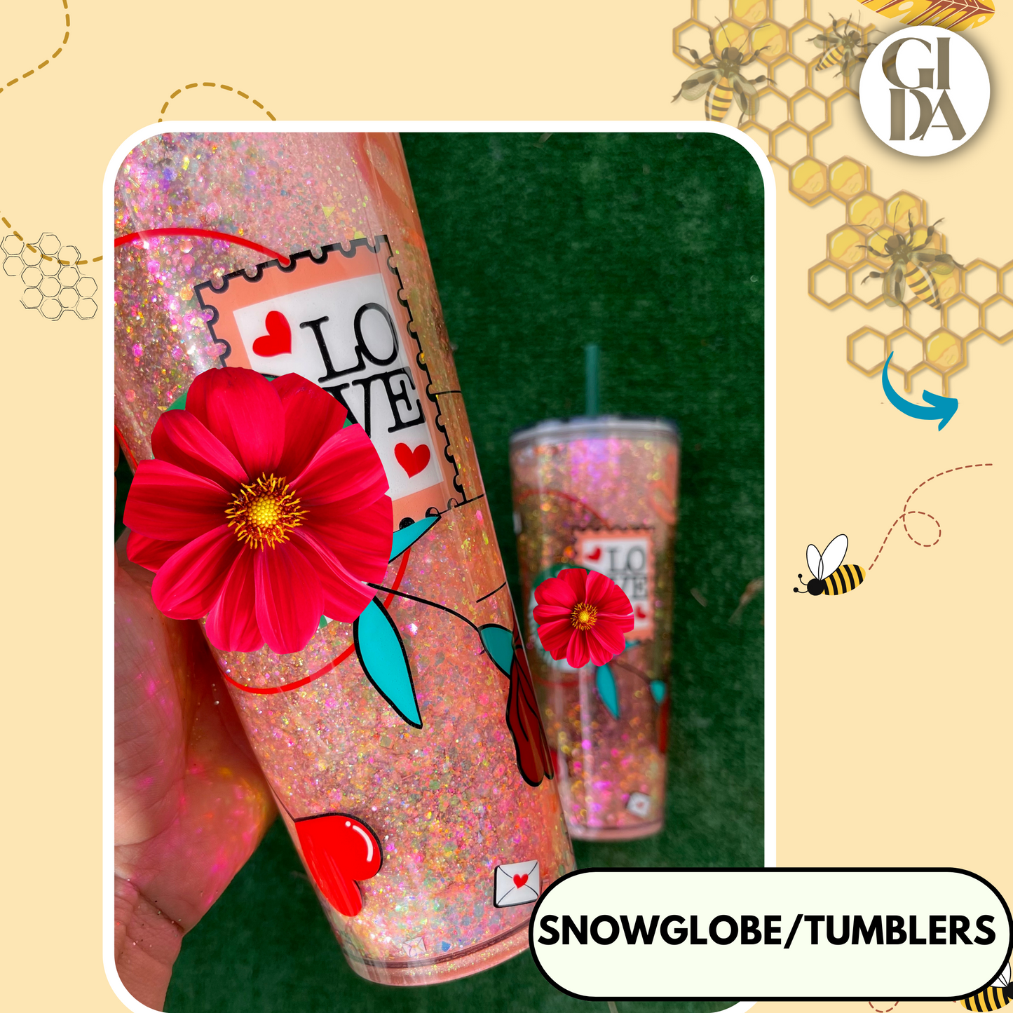 CURSO SNOWGLOBES TUMBLERS - CLASE GRABADA - GIDA DESIGN
