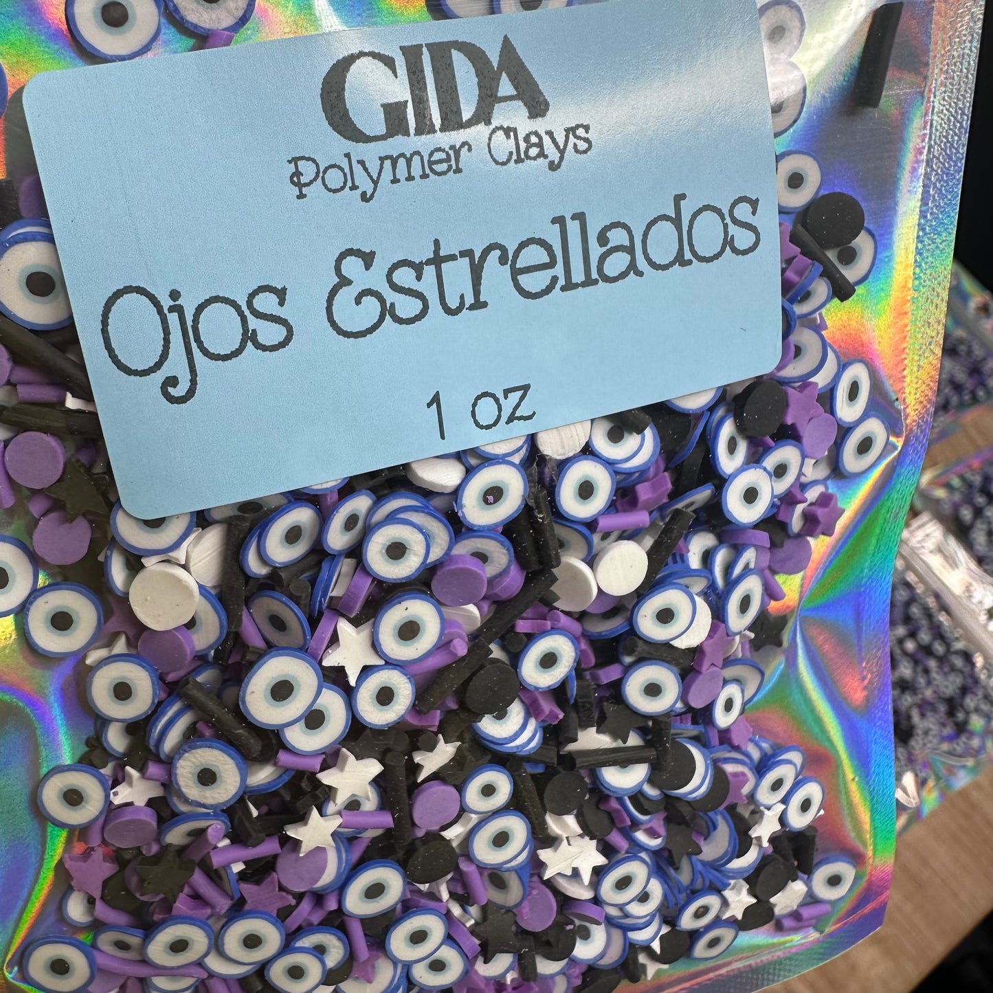 Ojos Estrellados Polymer clay 1 oz