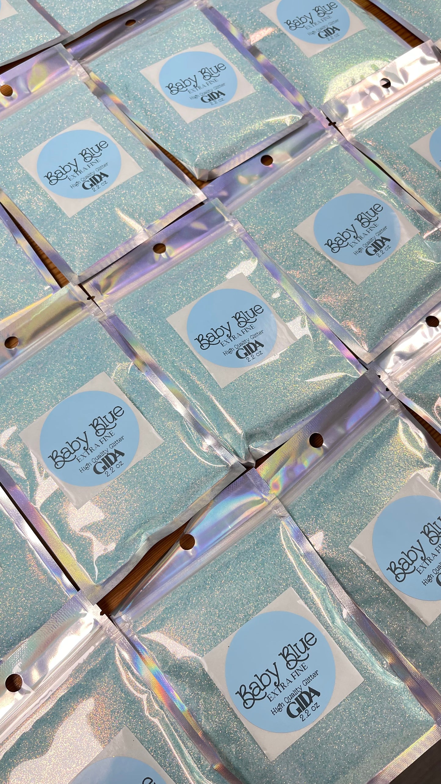Baby Blue Extra Fine Glitter - 2.2 oz - GIDA DESIGN
