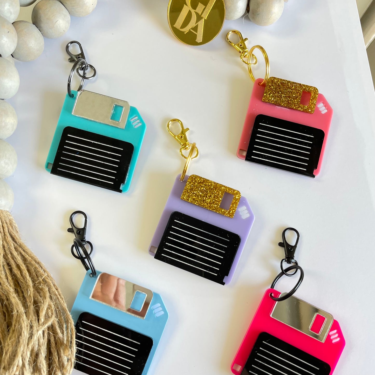 Diskette - Smart keychain Acrylic tags - GIDA DESIGN