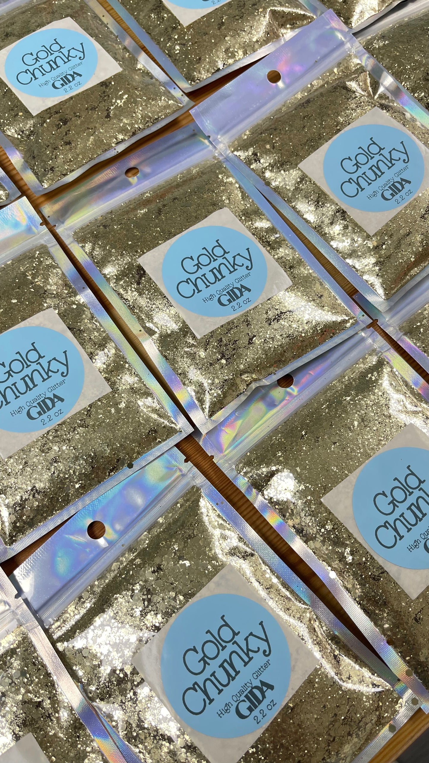 Gold Chunky Glitter - 2.2 oz - GIDA DESIGN