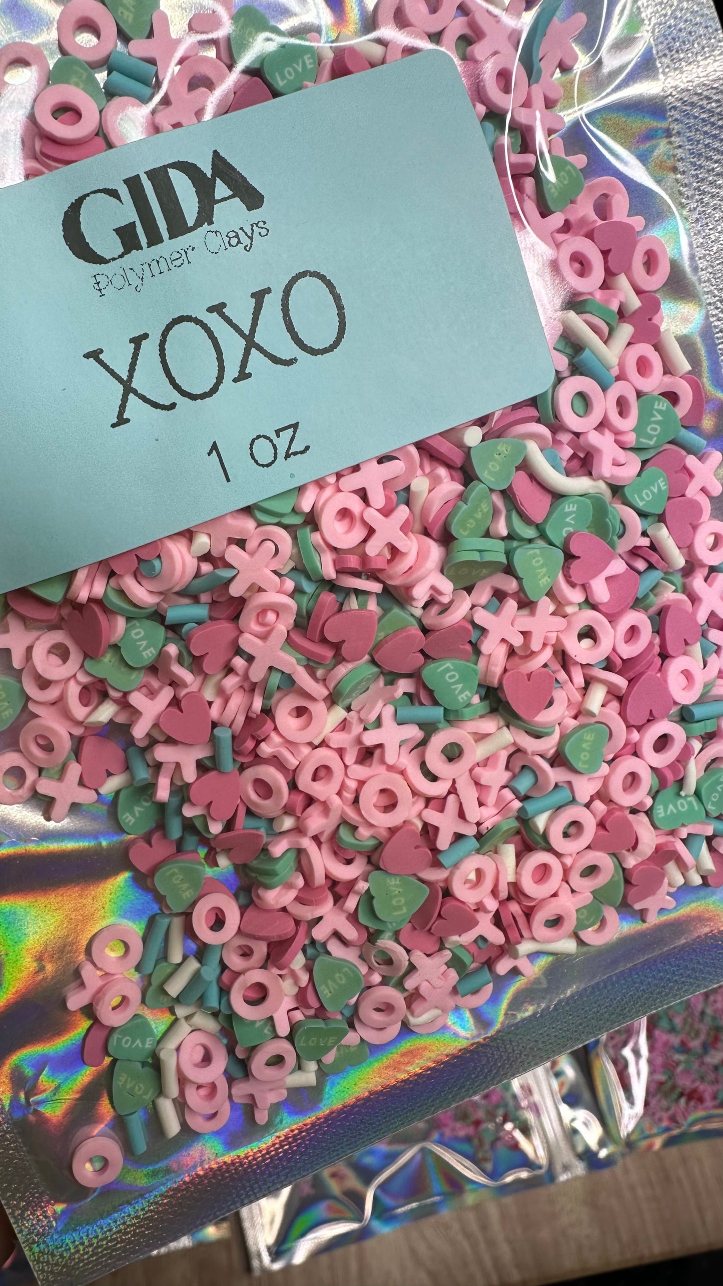 XOXO Polymer clay 1 oz