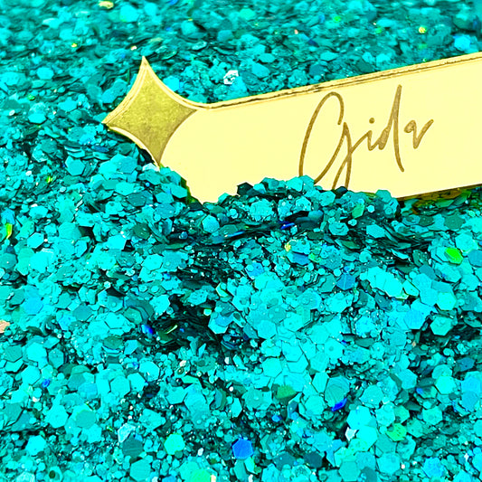 Turquoise Chunky Glitter - 2 oz - GIDA DESIGN
