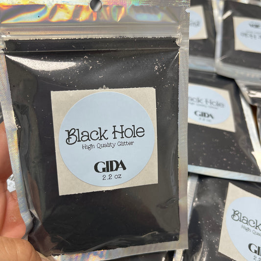 Black Hole fine Glitter - 2.2 oz - GIDA DESIGN