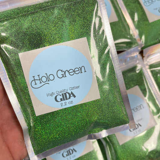 Holo Green EXTRA FINE Glitter - 2.2 oz - GIDA DESIGN