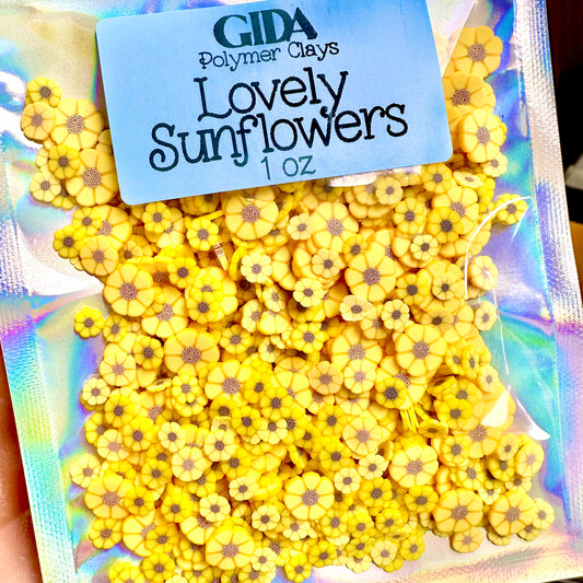 Lovely Sunflowers Polymer clay 1 oz