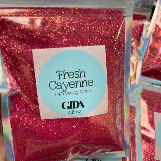 Fresh Cayenne Fine Glitter - 2.2 oz - GIDA DESIGN