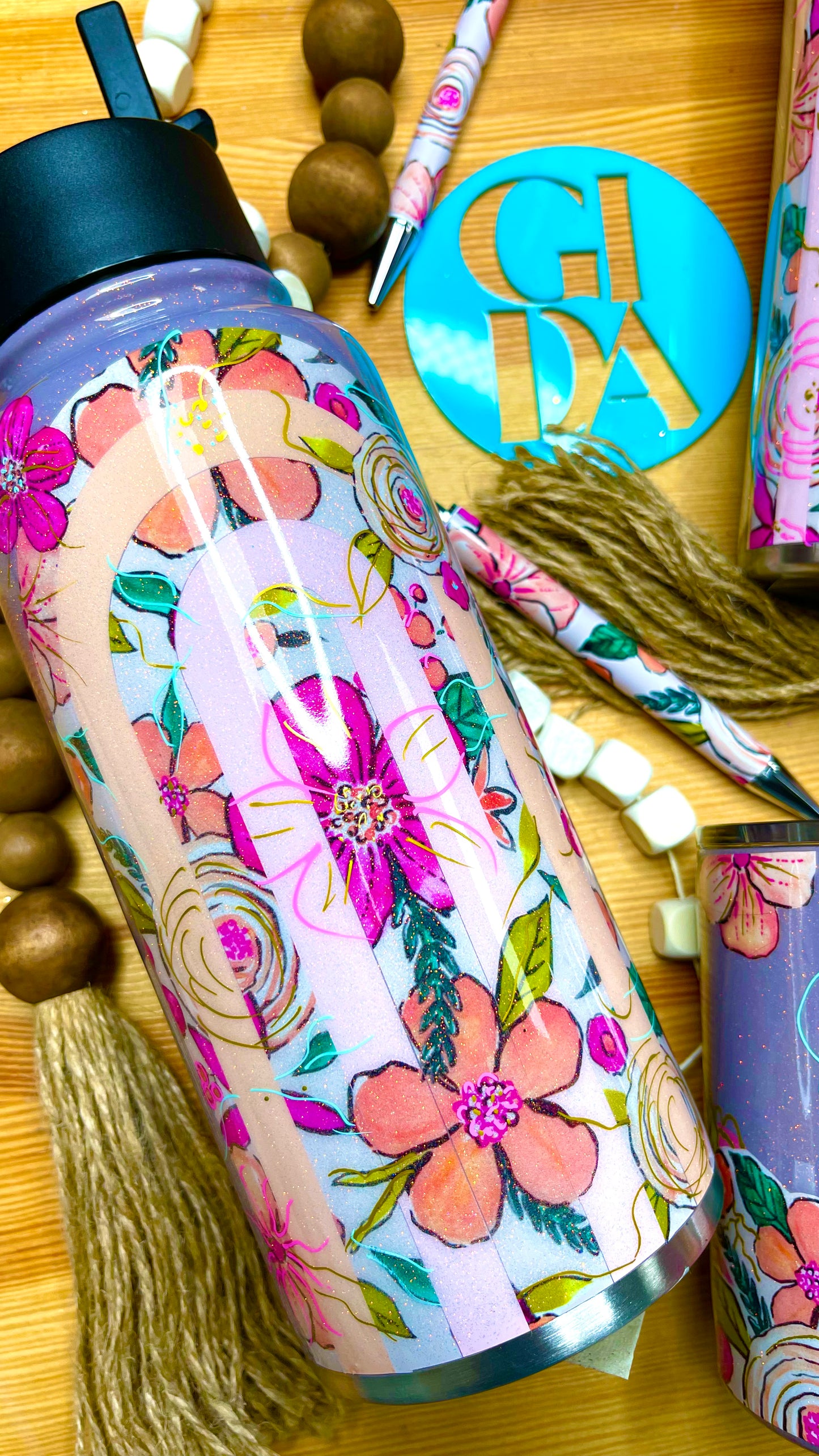 Collection Lilac Floral / Half rainbow Half Lilac Base Paint - GIDA DESIGN