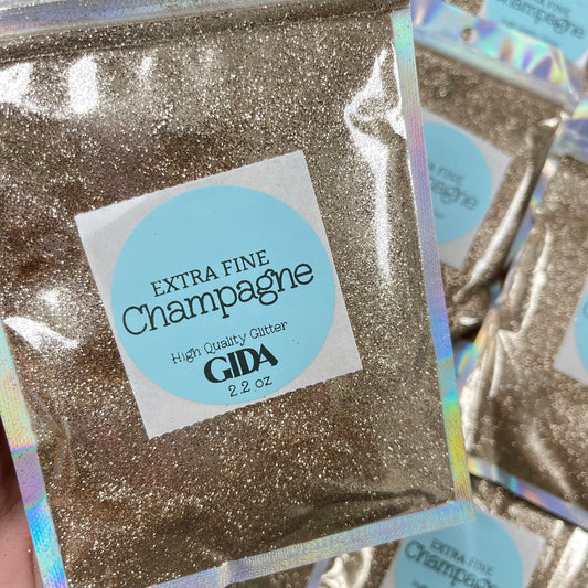 EXTRA FINE Champagne Glitter - 2.2 oz - GIDA DESIGN
