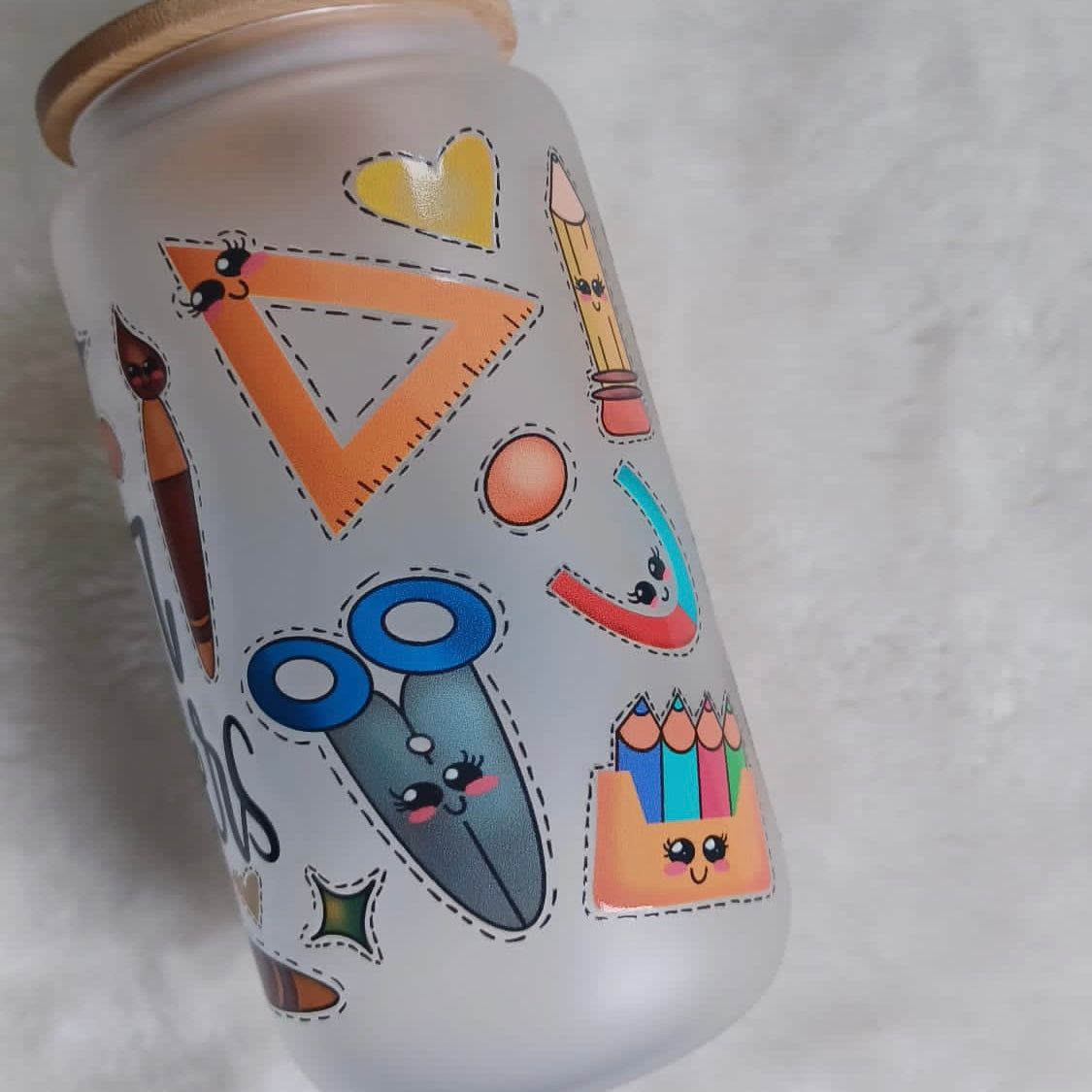 UV DTF - SuperPowers Teacher libbey cup Wrap