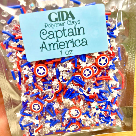 Captain America Polymer clay 1 oz - GIDA DESIGN