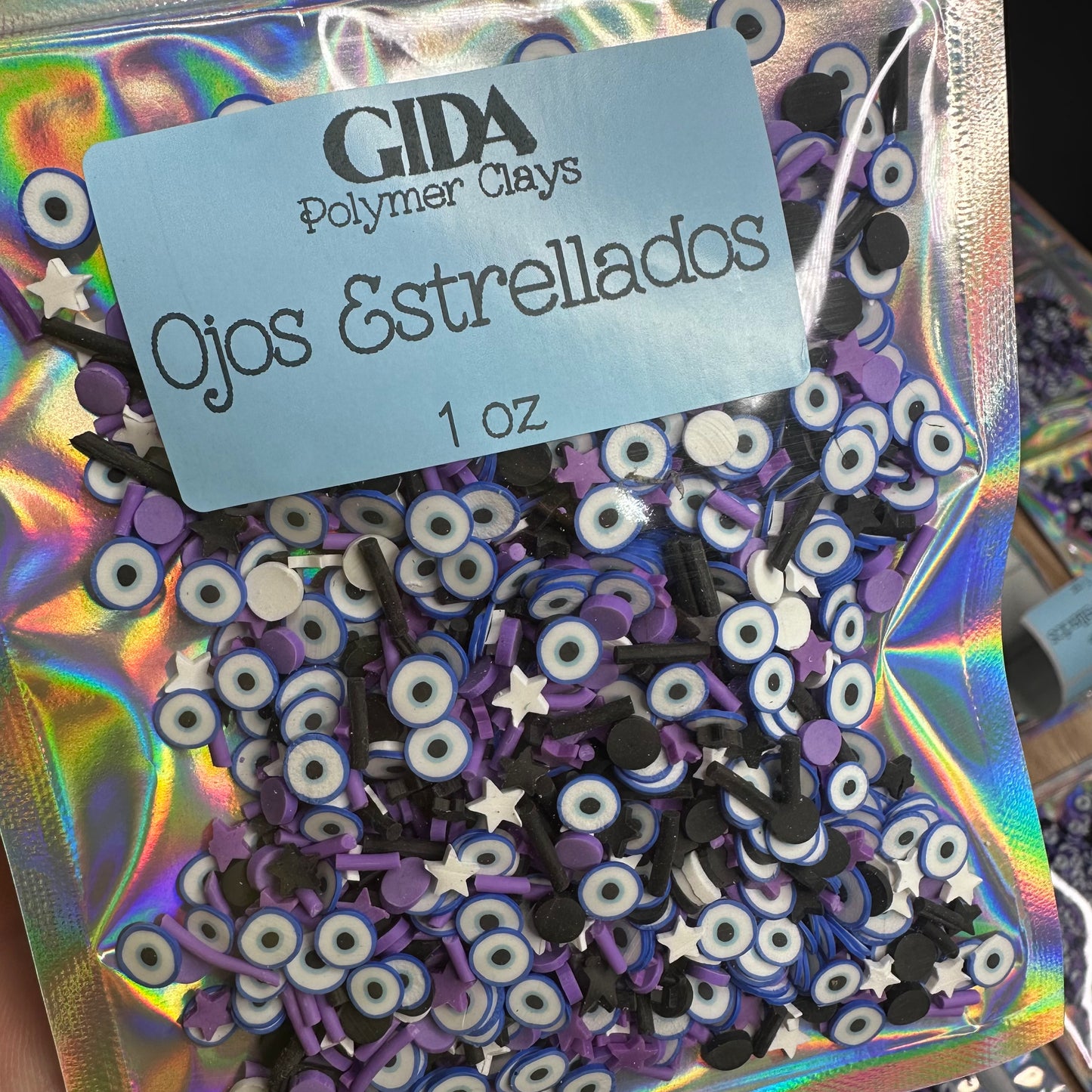 Ojos Estrellados Polymer clay 1 oz