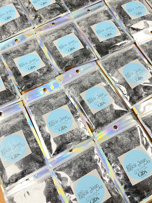 Black Jean Extra Fine Glitter - 2.2 oz - GIDA DESIGN