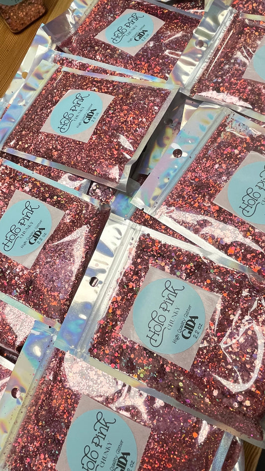 Holo Pink Chunky Glitter - 2.2 oz - GIDA DESIGN