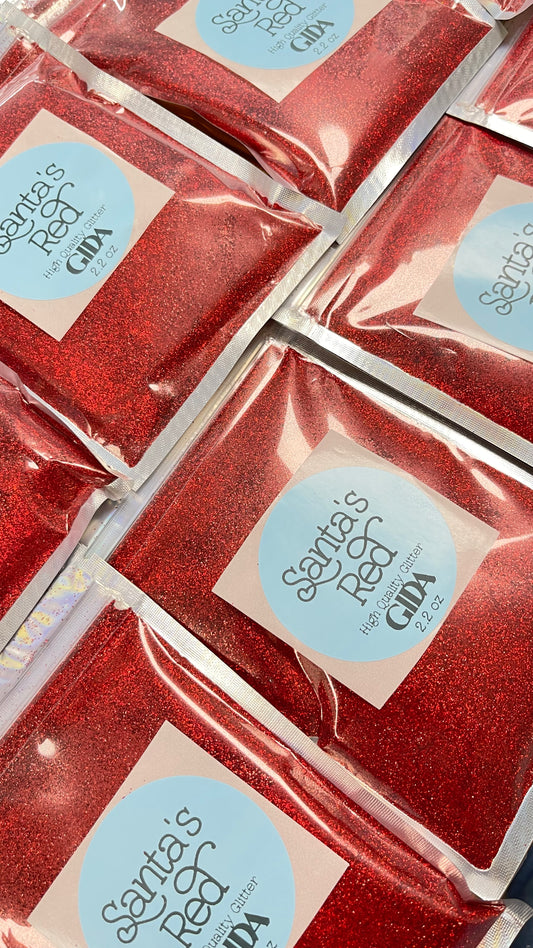 Santa’s Red EXTRA FINE Glitter - 2.2 oz - GIDA DESIGN