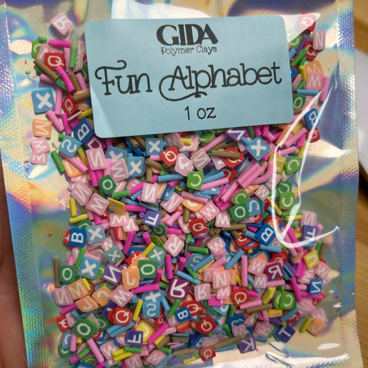 Fun Alphabet - Polymer clay 1 oz - GIDA DESIGN