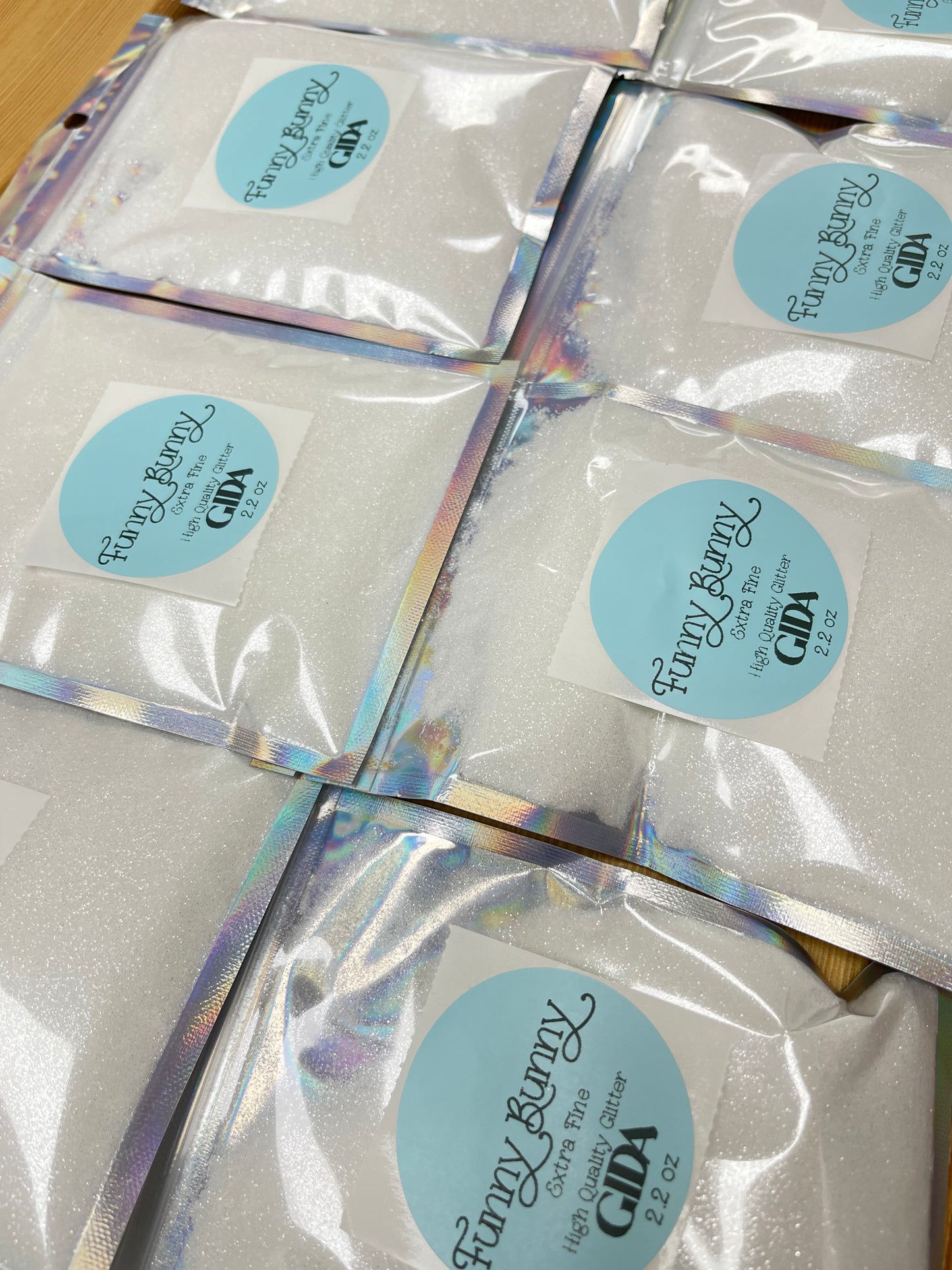 Funny Bunny Extra Fine White Glitter - 2.2 oz - GIDA DESIGN